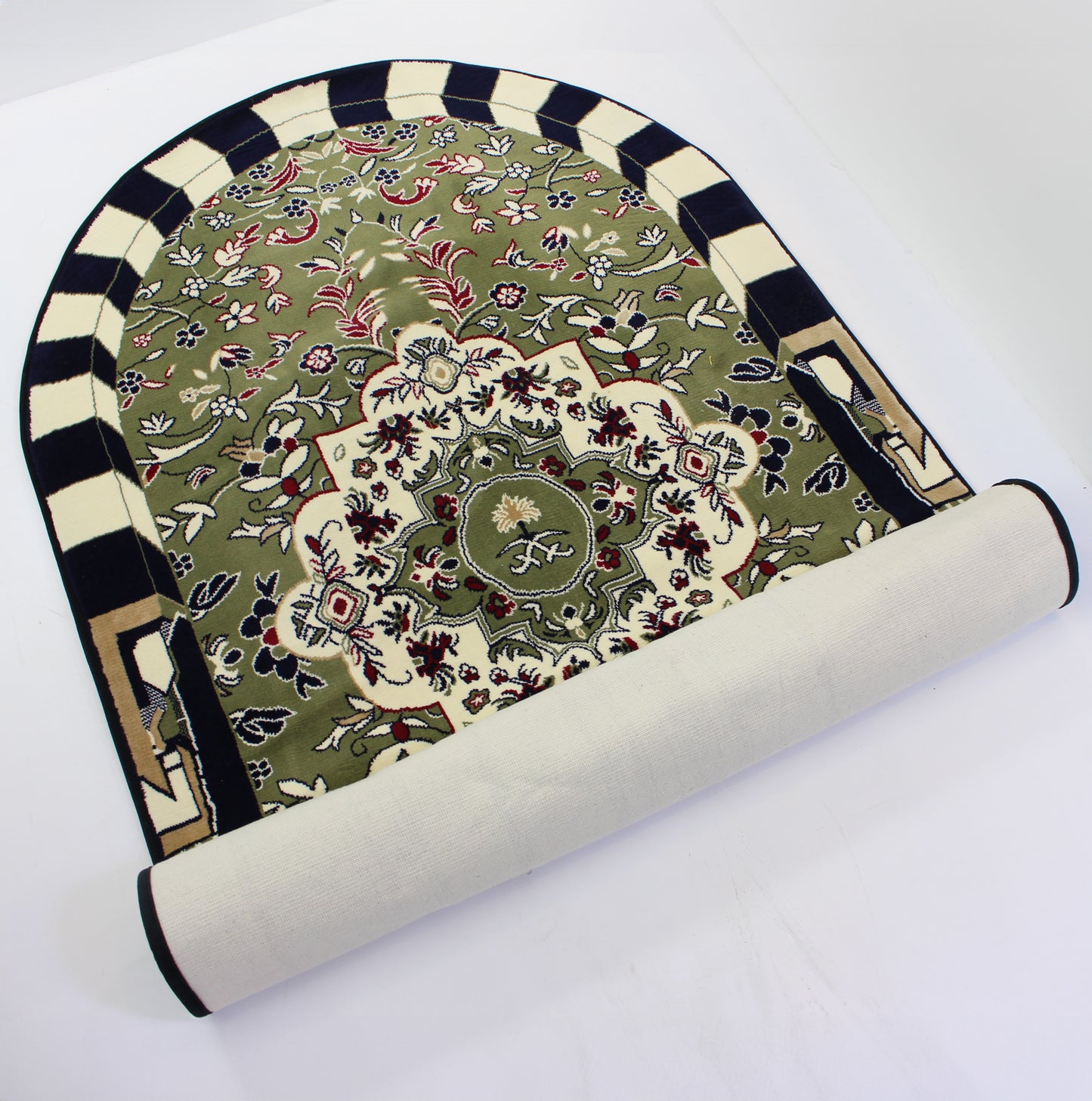 Al Rawda Padded Prayer Mat Arched with Handbag