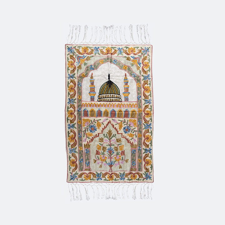 Kashmir Embroidered Prayer Mat-Madinah Design 9
