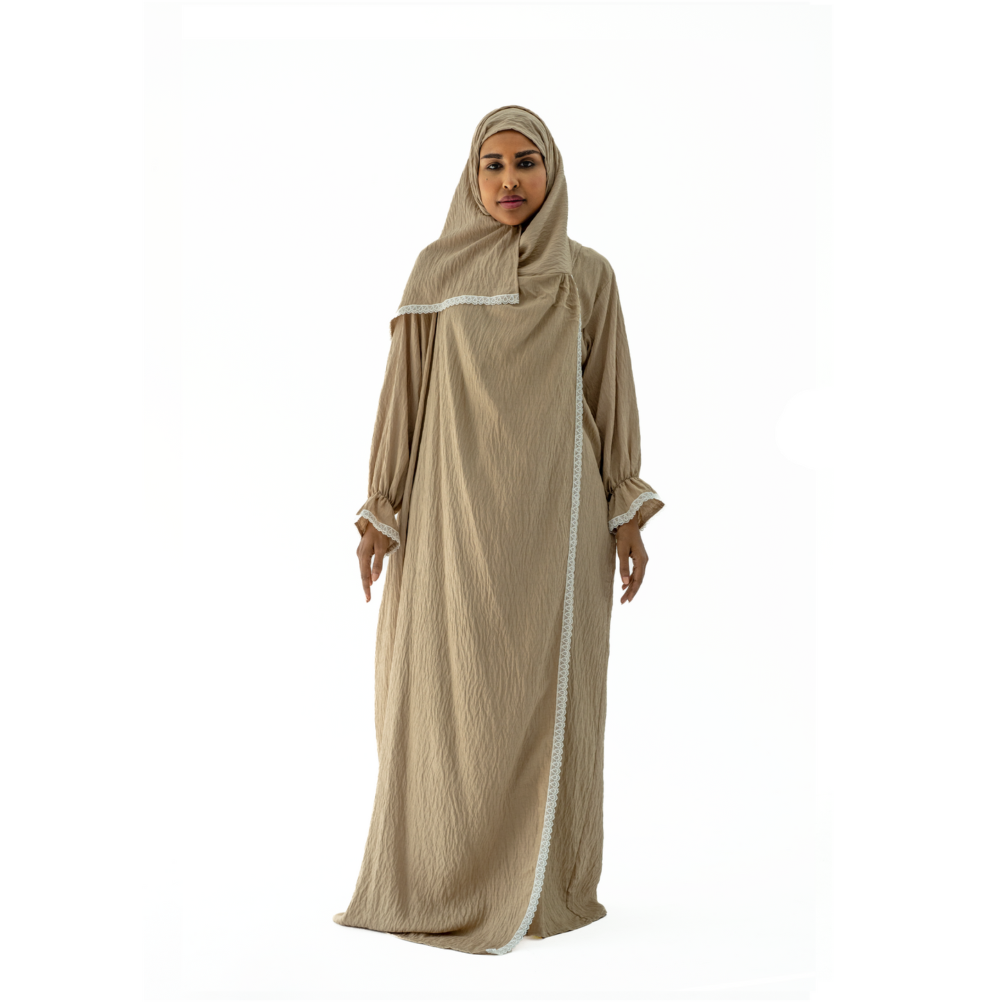 Open Prayer Dress Cream